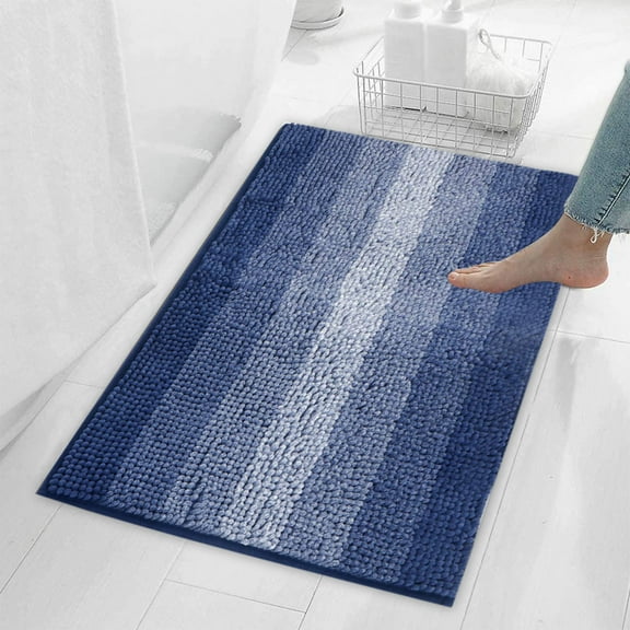 Absorbent Bath Mat, Non-Slip Bathroom Rug for Shower and Toilet, Super Absorbent and Quick Drying, Soft Durable Fabric, Modern Home Decor Essential