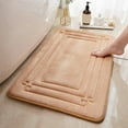 thumbnail image 1 of Absorbent Bath Mat, Non-Slip Machine Washable Bathroom Rug, Super Soft Quick-Dry Shag Floor Mat for Safety, Thick Comfort for Tub and Sink Areas, 1 of 6
