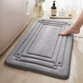 thumbnail image 1 of Absorbent Bath Mat, Non-Slip Machine Washable Bathroom Rug, Super Soft Quick-Dry Shag Floor Mat for Safety, Thick Comfort for Tub and Sink Areas, 1 of 6
