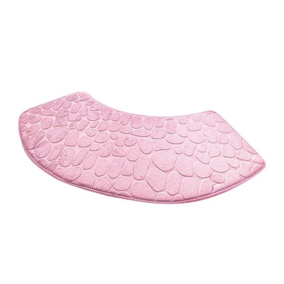 Absorbent Bath Rug Non-Slip Washable Bathroom Floor Mat Low Profile Entryway Shoe Rug For Shower Room Pink