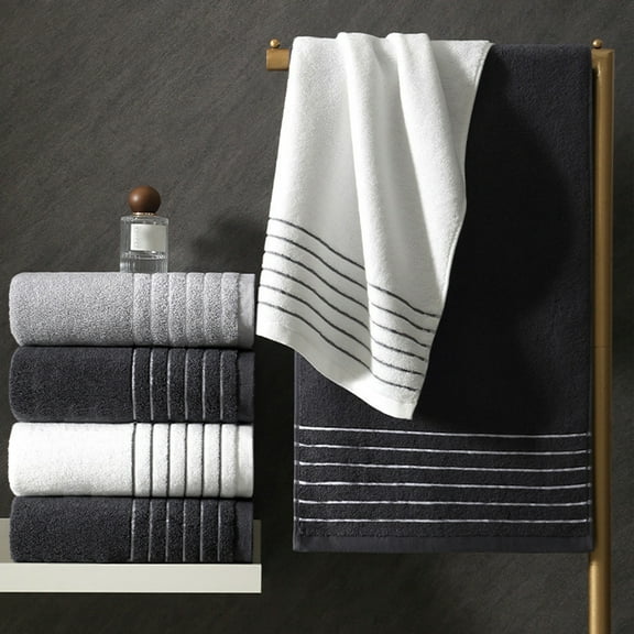 Absorbent Bath Towel | Soft Durable Fabric | Fast-Drying Bleach-Safe | Reinforced Double-Needle Edges | 29.1x13.7 in | Non-Shedding Versatile | Single Pack | White, Blue, Khaki Options