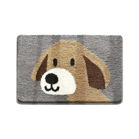 A Absorbent Bathroom Doormat Flocking Floor Mat Non Slip Foot Mat For Bathroom And Kitchen 23.62 X 15.75 Inches Waterproof And Durable Floor Mat Easy To Clean