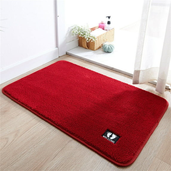 Absorbent Bathroom Floor Mat | Quick-Dry Non-Slip Door Mat for Bathroom & Entryway | Modern Home Decor Carpet for Dorm & Household Use | 1-Piece Set