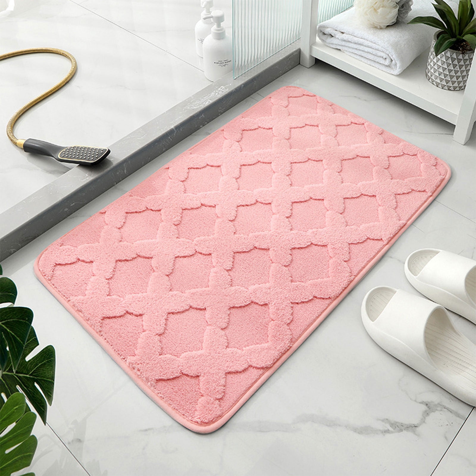 Absorbent Bathroom Floor Mats Non-Slip Toilet Rugs Thickened Soft ...