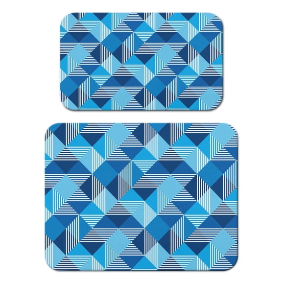 Absorbent Buffalo Plaid Coffee Mat Heat-Resistant Dish Drying Pad with Stain-Hiding Surface Multi-Purpose Counter Mat Featuring Classic Red and Black Buffalo Plaid and Retro Checkerboard Design Reusab