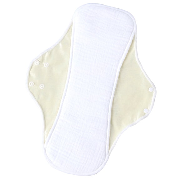 Absorbent Cloth Washable Menstrual Pad with Closure for Women Reusable Cotton Sanitary Napkin Underwear Liner
