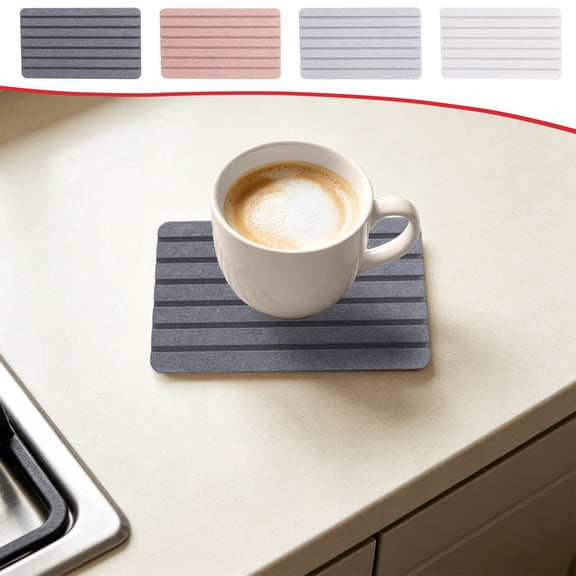 Absorbent Coaster, Diatomaceous Earth Coaster for Drinks, Non Slip Heat Resistant Cup Mat for Kitchen and Dining Table