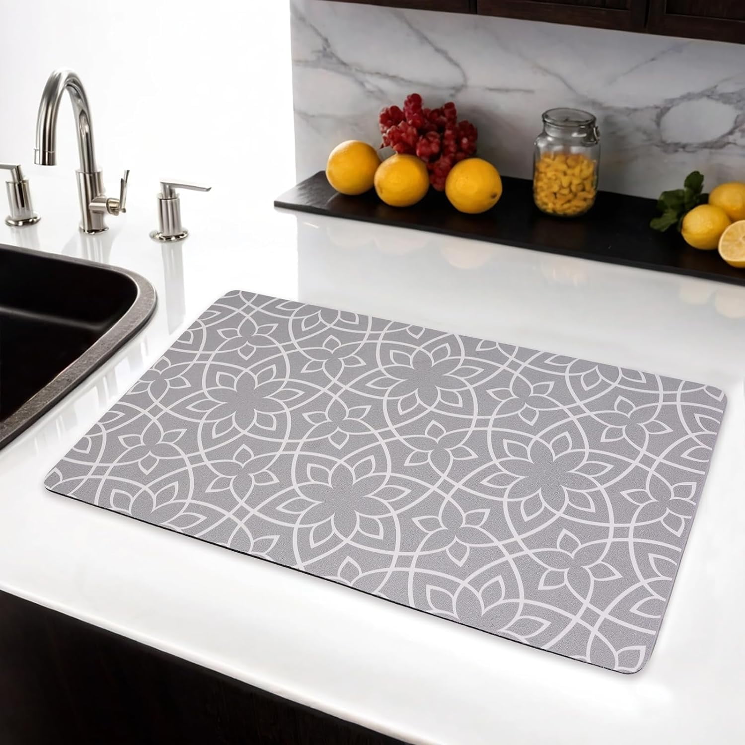 Absorbent Coffee Bar Mats for Countertop Quick Dry Hide Stain Drying ...