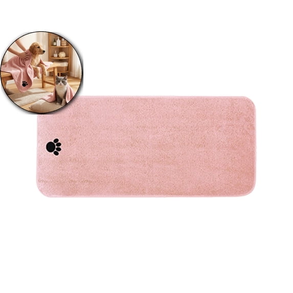 Absorbent Coral Fleece Pet Towel – Extra Large Microfiber Dog & Cat Drying Towel for Fast, Soft Grooming