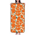 thumbnail image 1 of Absorbent Coral Velvet Towel 27x55in Light Soft And Fluffy Wool Circle Delicate And Not Easy To Remove The Edge Snake Skin Print Style Coral_4, 1 of 8