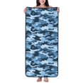 thumbnail image 1 of Absorbent Coral Velvet Towel 27x55in Light Soft And Fluffy Wool Circle Delicate And Not Easy To Remove The Edge Vector Camouflage Pattern Blue_3, 1 of 8