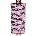 thumbnail image 1 of Absorbent Coral Velvet Towel 27x55in Light Soft And Fluffy Wool Circle Delicate And Not Easy To Remove The Edge Texture Military Camouflage Pattern Abstract Pink_4, 1 of 8