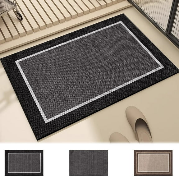 Absorbent Diatomite Bathroom Floor Mat | Non-Slip Microfiber Surface | Quick Dry | Thick Cushioned Comfort | Durable TPR Backing | 40x60 cm | Machine Washable | 1 Pack
