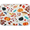 thumbnail image 1 of Absorbent Dish Drying Mat Autumn Pumpkins Fall Leaves Thanksgiving Day Kitchen Counter Mat Protector,Reversible,Medium 18 x 16 Inches, 1 of 6