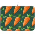 thumbnail image 1 of Absorbent Dish Drying Mat,Food Carrot Drawings 16*18inch Dish Drying Mat for Kitchen Counter Microfiber Absorbent Dish Draining Reusable Washable Extra, 1 of 6