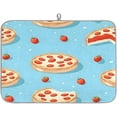 thumbnail image 1 of Absorbent Dish Drying Mat,Food Pizza Pattern 16*18inch Dish Drying Mat for Kitchen Counter Microfiber Absorbent Dish Draining Reusable Washable Extra, 1 of 6