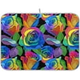 thumbnail image 1 of Absorbent Dish Drying Mat for Kitchen Counter - Colorful Rose Vintage Microfiber Drying Pad, Reversible Drainer Mats for Countertop, Small 16 x 18 inch, 1 of 6
