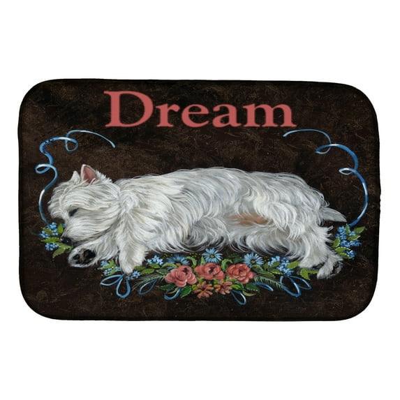 Westie Dream Dish Drying Mat