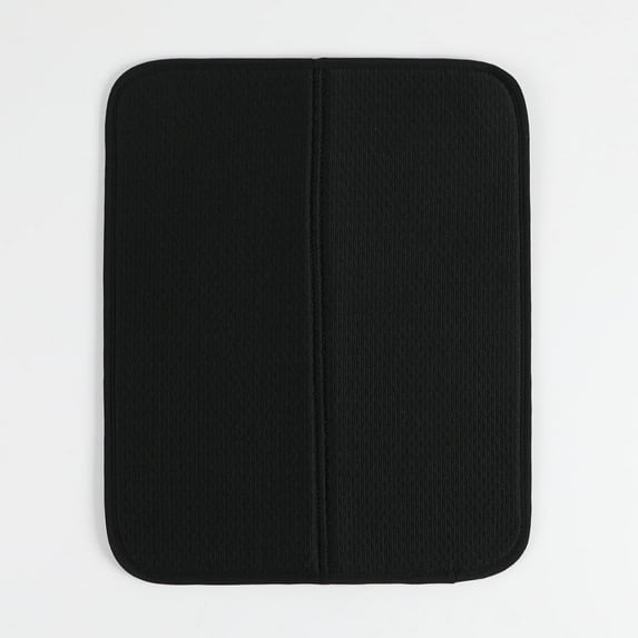 Absorbent Dish Drying Pad,Water Insulation Dinnerware Protective Pad,Countertop Drainer Mats,Microfiber Countertop Drain Mats,Table Cutlery Mats,for Kitchen Bathroom Coffee Rack (16*18in ,Black)