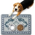 thumbnail image 1 of Absorbent Dog Bowl Mat, 16"x124" Boho Dog Food Mat, Cat Food Mat for Protect Floors, Waterproof Cute Pet Food Mat with Non-Slip Rubber, Pet Feeding Mat, 1 of 6