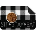 thumbnail image 1 of Absorbent Dog Food Mat, No Stains Pet Bowl Mat with Non Slip Rubber Back, Quick Dry Dog Mat for Food and Water, Machine Washable, Feeding Mats for Dogs, Cats, Pets, Small 12'''' x 20'''', 1 of 6