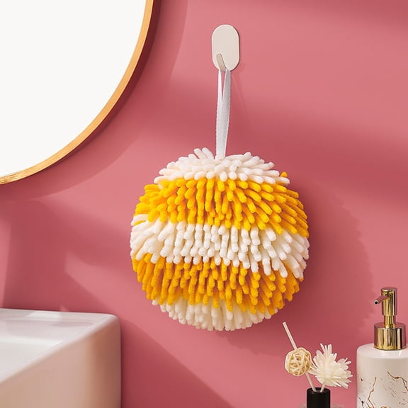 Absorbent Hanging Hand Towel Plush Towel Fuzzy Hand Towel Set Of 4 Colors Soft Puff Hand Towel For Bathroom Kitchen (Stripes)