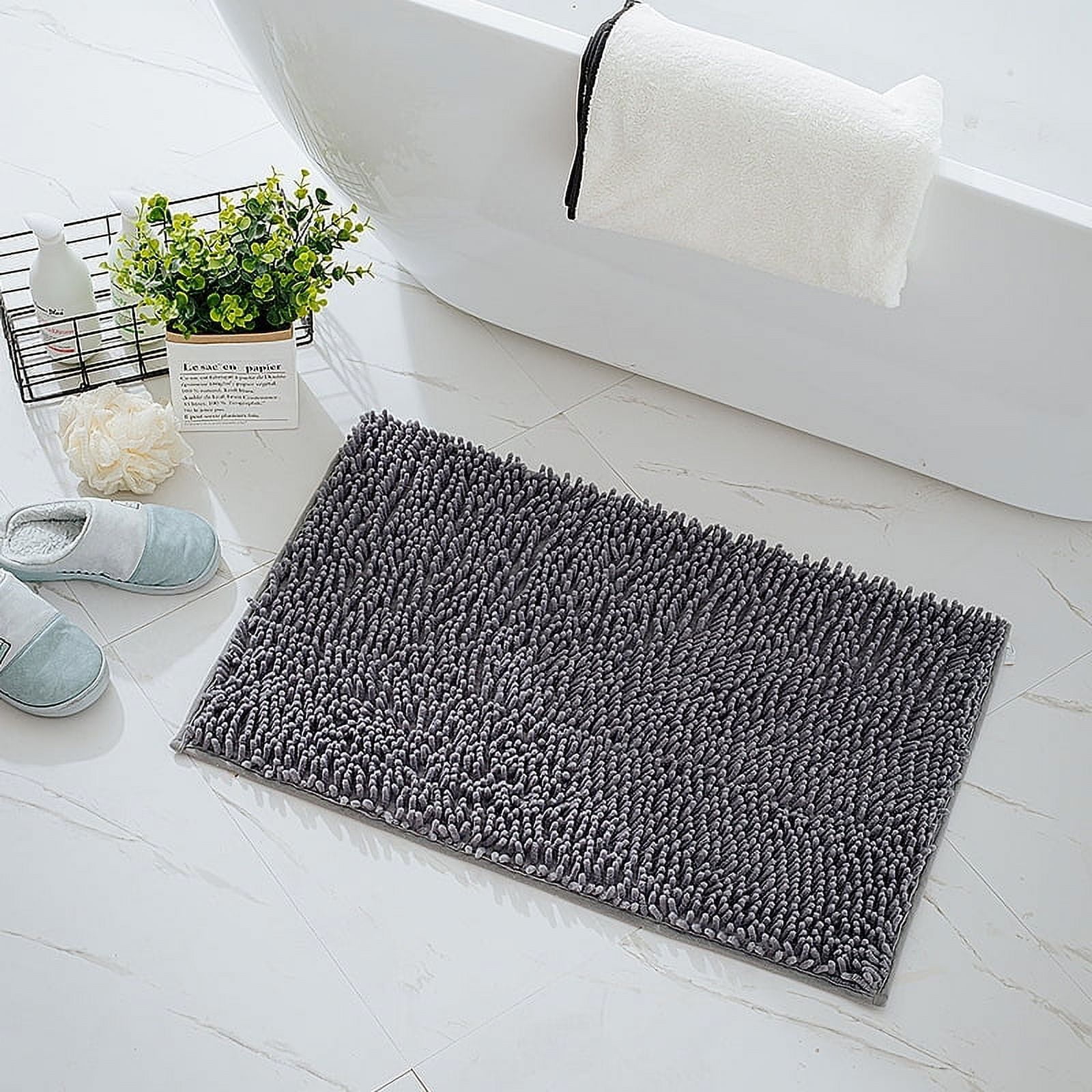 Absorbent Indoor Chenille Doormat, Muddy Dog Washable Rug, Durable
