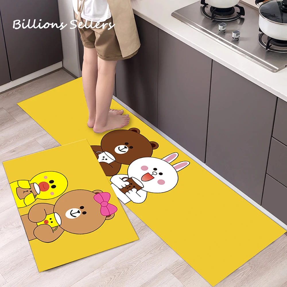 Absorbent Kitchen Rug Floor Mat Absorb Oil Kitchen Long Area Rug ...