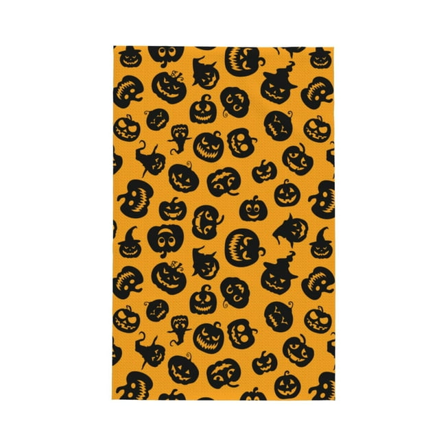 Absorbent Kitchen Towels, Pumpkins Print Halloween Quick Drying Dish
