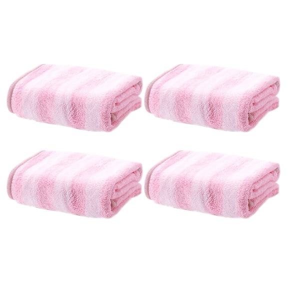 Absorbent, Large 30x60 Inch Bath Sheets for Ultimate Comfort Gray Stripe Pool & Beach Towels, 4-Pack