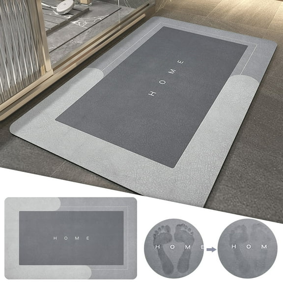 Absorbent MatforFloor, Water Absorbing RugforBathroom Kitchen Entryway, Non Microfiber Door Mat Soft Washable CarpetforShower Pet, 40 * 60cm, Non Slip Water Absorbent MatforPets