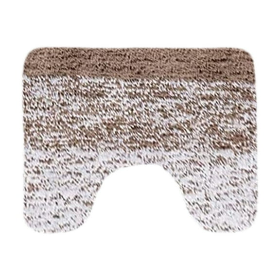 Absorbent Microfiber Bath Mat, U-Shape Toilet Mat with Non-Slip Backing, Soft Plush Bathroom Rug, Machine Washable & Quick-Drying, Thick Foam for Comfort