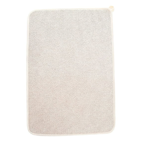 Absorbent Microfiber Dish Drying Mat, 24X17inch Kitchen Quick Dry Pad, Washable Drainer Mat for Dishes, Non Slip Counter Mat, Soft Utensil Drying Pad, Easy Clean Dish Rack Mat for Kitchen Counter