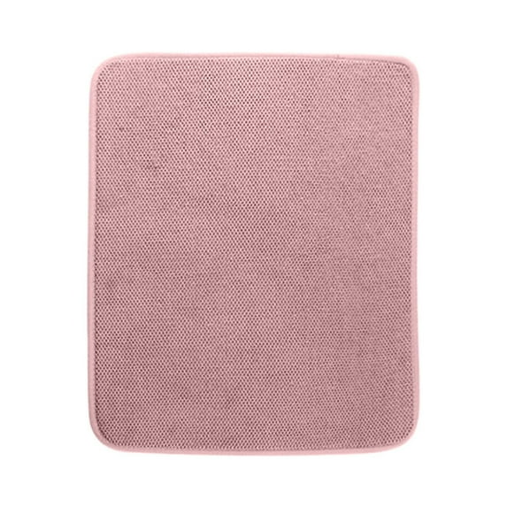 Absorbent Microfiber Kitchen Counter Mat, Dish Drying Pad for Dishes,Utensils,Pots and Pans,Glasses,Large, Pure CashmereDish Drying Pad,Dish Rack Mat 15.7×11.8 Inch(Pink,15.7x11.8x1")