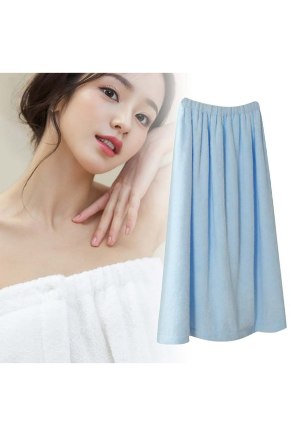 Absorbent Microfiber Spa Bath Wrap Towel Set for Women, Soft Cotton Terry Bathrobe Cover Up Tube Dress Robe Nightgown Sleepwear, Quick Dry Shower Towel for Bathing Swimming Beach