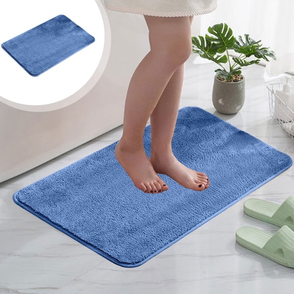 Absorbent Non-Slip Carpet Floor Mats for Bedroom Living Room Bathroom - Machine Washable Microfiber Rugs with Rubber Backing 19.7x31.5in