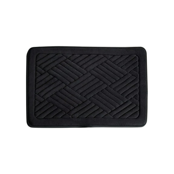 Absorbent Non-Slip Foam Bath Mat - Soft Velvet, Machine Washable, Quick Drying, Ultimate Comfort for Bathroom Floor