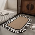 thumbnail image 1 of Absorbent Non-Slip Linen Bathroom Floor Mat, Machine Washable Entryway Rug, Soft Decorative Carpet for Bedroom, Bathroom, and Entrance, 23.6 x 15.7 Inch, Multicolor, 1 of 6