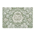 thumbnail image 1 of Absorbent Non Slip Ultra Soft Bath Mat Toilet Mat Sage Green and Ivory, 1 of 5