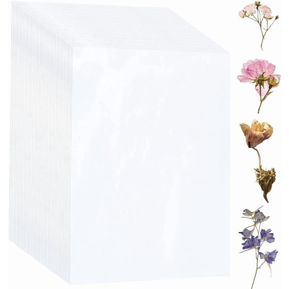 Absorbent Paper for Dried Flower Making Flower Press Supplies White 200x150x0.1mm 50pcs/set for DIY