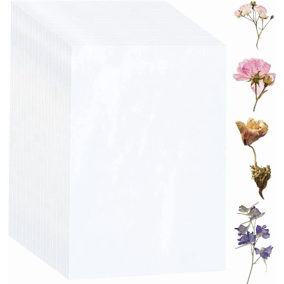 Absorbent Paper for Dried Flower Making Flower Press Supplies White 300x200x0.1mm 50pcs/set for DIY