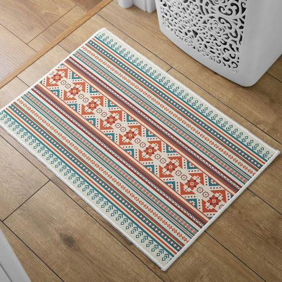Absorbent Quick Dry Bath Mat, Non-Slip Super Strong Bath Mat, Suitable For Bathroom Shower Floor,Boho Pattern Bath Rugs