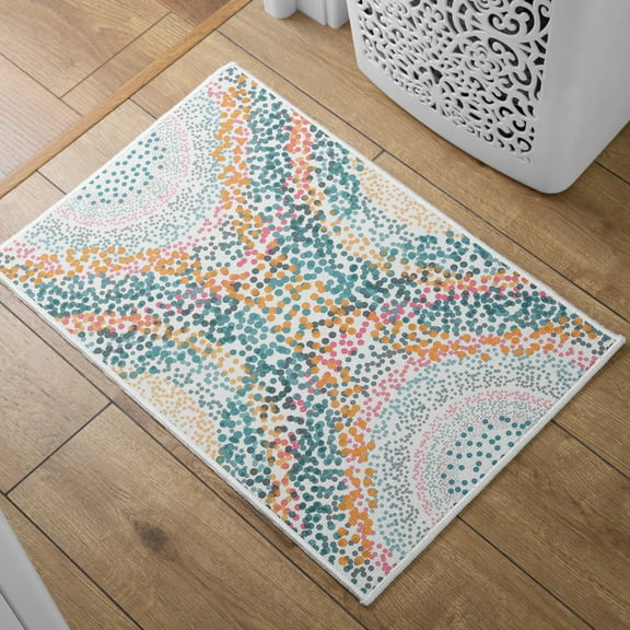 Absorbent Quick Dry Bath Mat, Non-Slip Super Strong Bath Mat, Suitable For Bathroom Shower Floor,Boho Pattern Bath Rugs