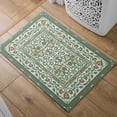 thumbnail image 1 of Absorbent Quick Dry Bath Mat, Non-Slip Super Strong Bath Mat, Suitable For Bathroom Shower Floor，Green Retro Pattern Floor Mat, 1 of 4