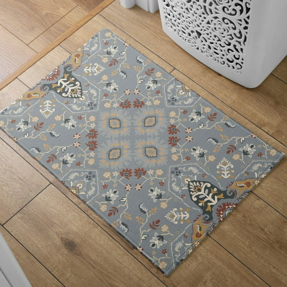 Absorbent Quick Dry Bath Mat, Non-Slip Super Strong Bath Mat, Suitable For Bathroom Shower Floor，Retro Pattern Bath Rugs