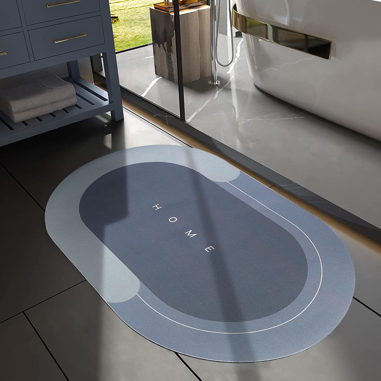 Absorbent Soft Bath Mat Bathroom Shower Rug Floor Carpet Non Slip Home