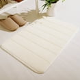 thumbnail image 1 of Absorbent Soft Memory Foam Bath Mat Coral Down Bathroom Bedroom Floor Shower Rug Non-Slip Water-Absorbent Door Mat Kitchen Home Decor Comfortable Anti-Skid Floor Rug, White, 1pcs, 1 of 3