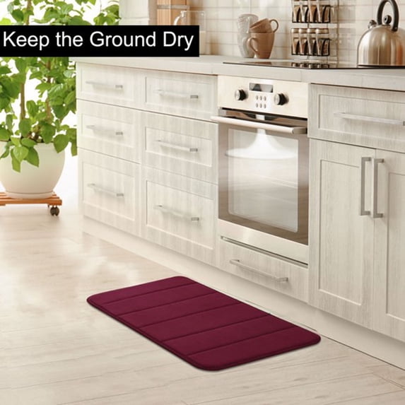 Absorbent Soft Memory Foam Mat Bath Bathroom Bedroom Floor Shower Rug Decor Claret