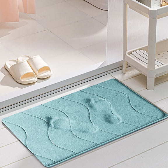 Absorbent Sponge Floor Mat 40x60cm, Non-Slip Kitchen Bathroom Entrance Rug, Quick Dry Water Absorbing Carpet for Toilet, Soft Comfortable for Bedroom Doorway, Multi-Functional Home Decor Durable
