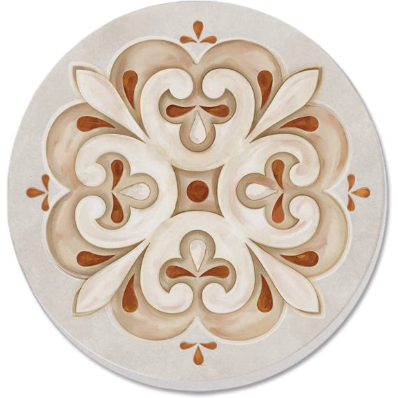 Absorbent Stone Beverage Coasters - Set of 4 - Mandala 3
